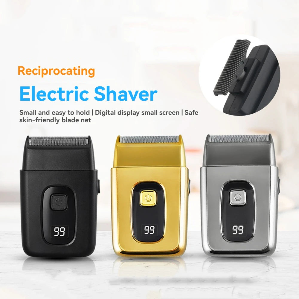 New reciprocating men's electric razor mini portable razor travel charging with digital razor father boyfriend birthday present